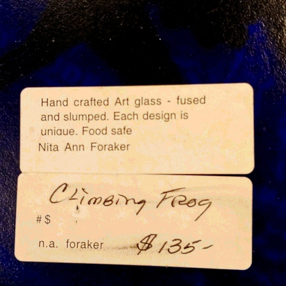 Gallery Hand Crafted Fused Art Glass Plate - Picture 3 of 5